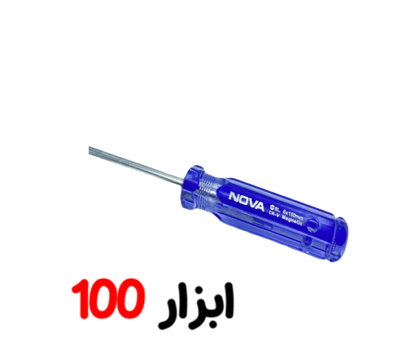 پیچ گوشتی دستی کریستالی دو سو 6*150 - 1128 نوا